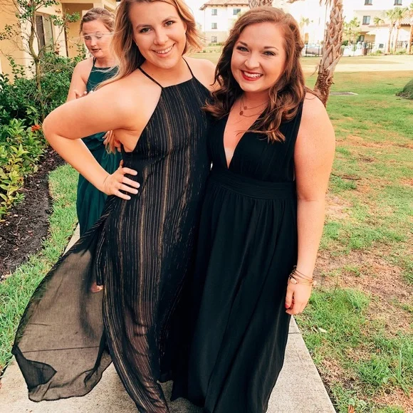 Show Me Your Mumu black and gold Maxi Dress - Picture 7 of 9